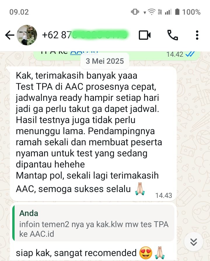 testimoni tes tpa aac